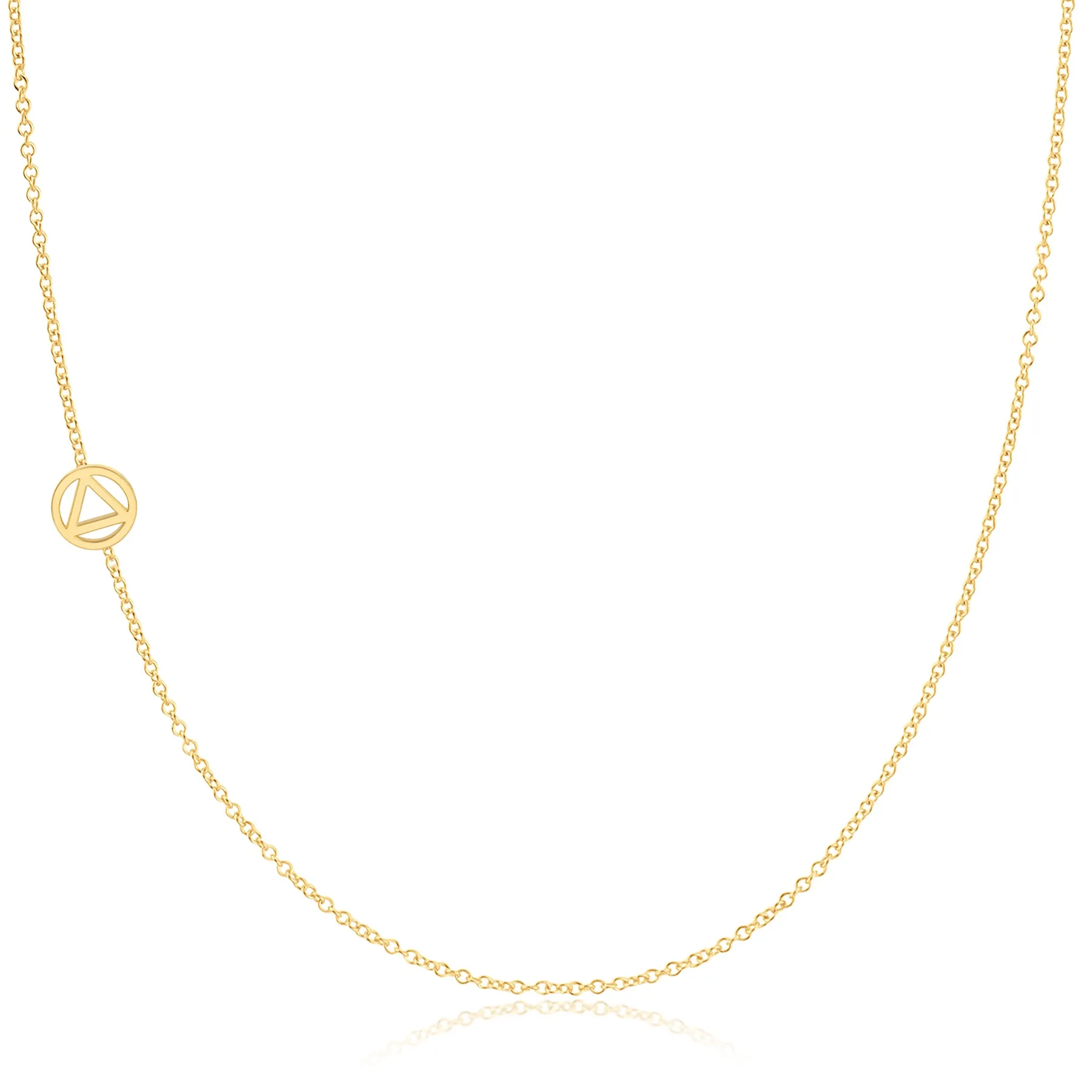 14K GOLD ASYMMETRICAL CHARM NECKLACE - Recovery