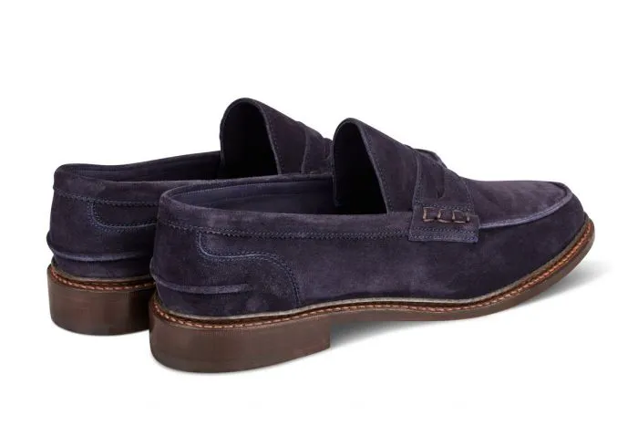 Adam Penny Loafer - Navy Suede