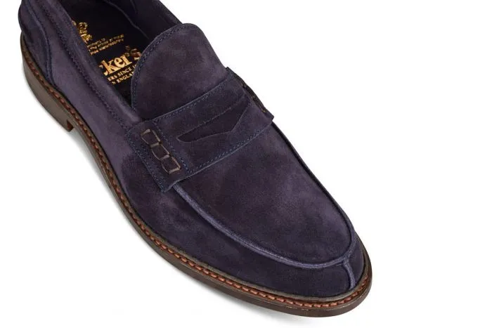 Adam Penny Loafer - Navy Suede