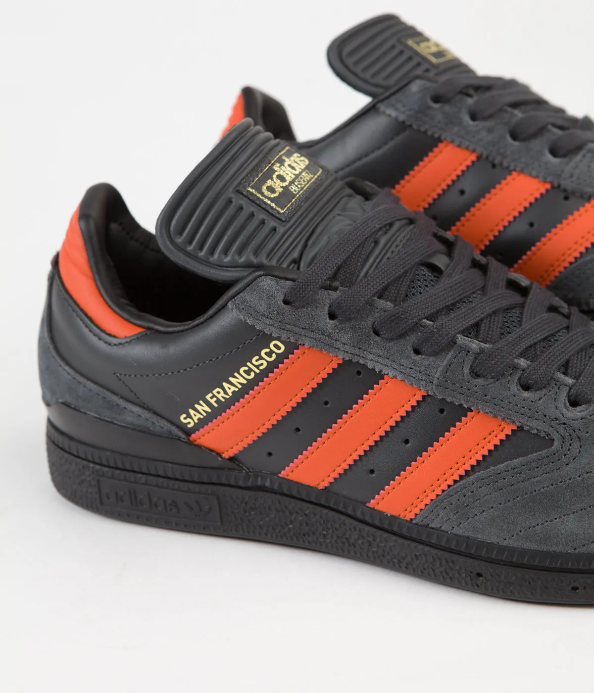 Adidas Busenitz Shoes - Carbon / Collegiate Orange / Core Black