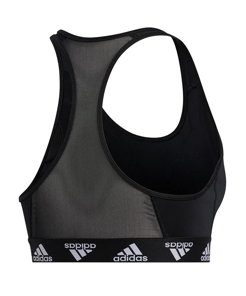 ADIDAS WOMEN'S DONT REST ALPHASKIN BADGE OF SPORTS BRA - BLACK/WHITE