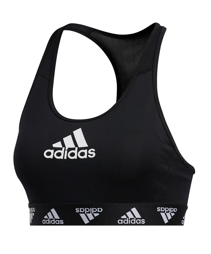 ADIDAS WOMEN'S DONT REST ALPHASKIN BADGE OF SPORTS BRA - BLACK/WHITE