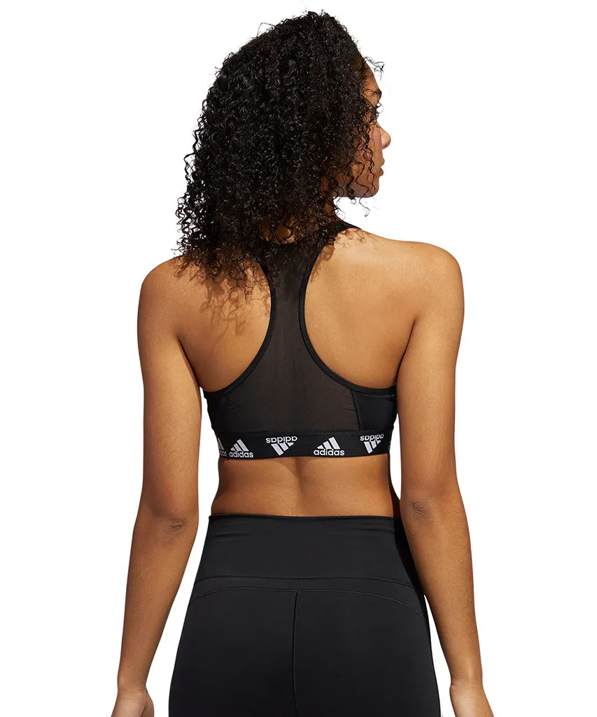 ADIDAS WOMEN'S DONT REST ALPHASKIN BADGE OF SPORTS BRA - BLACK/WHITE