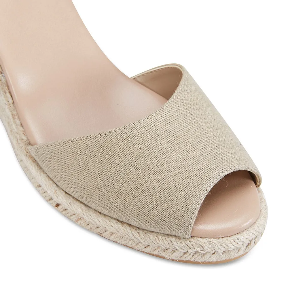 Aloha Espadrille in Taupe Fabric