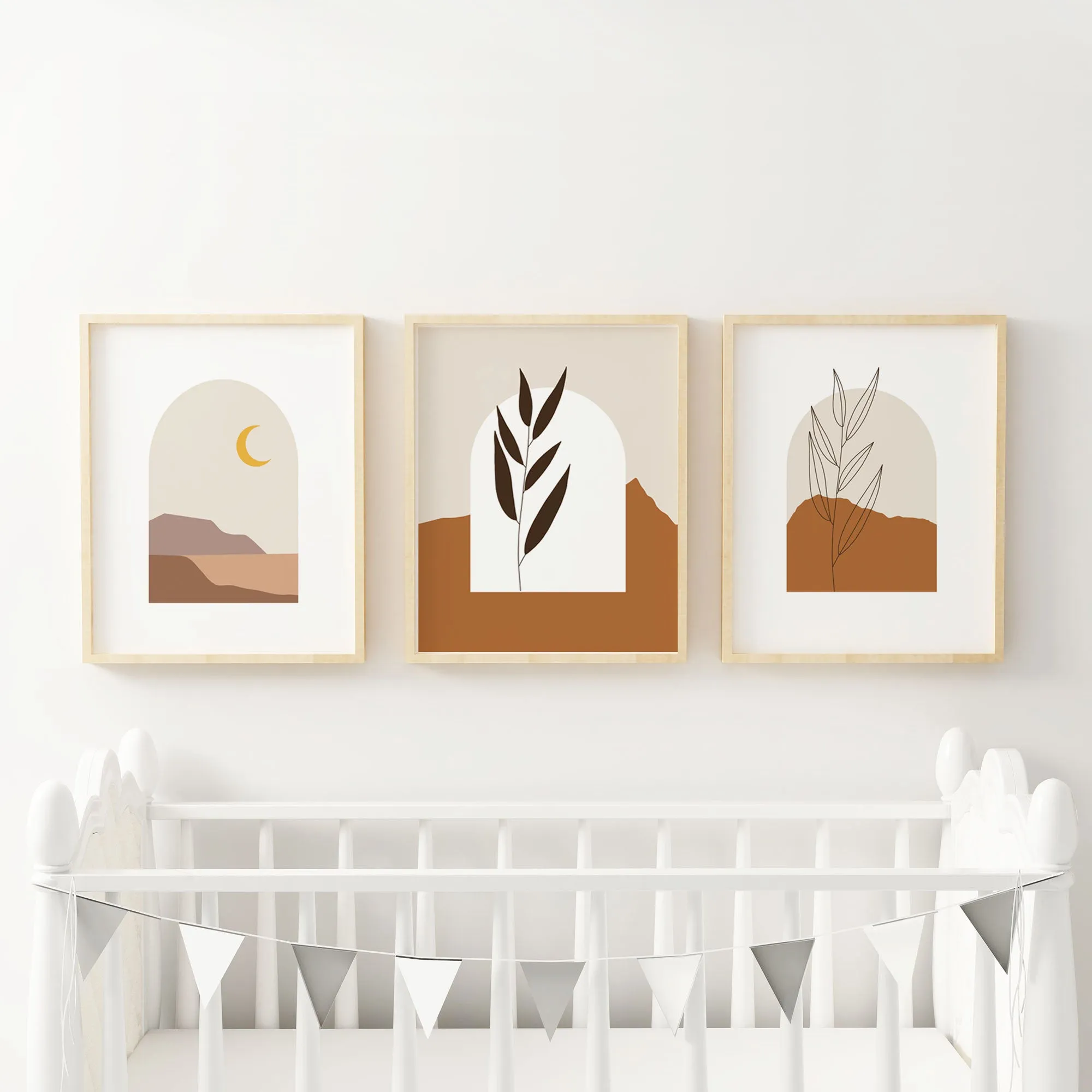 Arch Landscape Boho Abstract - Set of Three