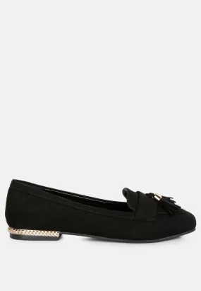 Atrika Faux Suede Tassel Loafers By Ruw