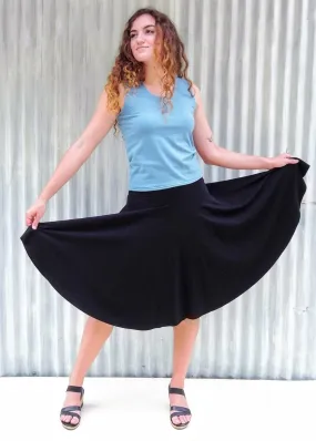 Black Lailia Circle Skirt