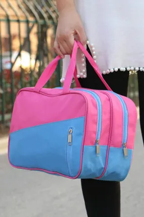 Bonbon Color Block Multi Zip Pocket Portable Yoga Bag