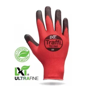 Carbon Neutral Gloves Traffi LXT Polyurethane Palm PK 10 Pair