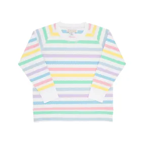 Cassidy Comfy Crewneck - Wellington Wiggle Stripe