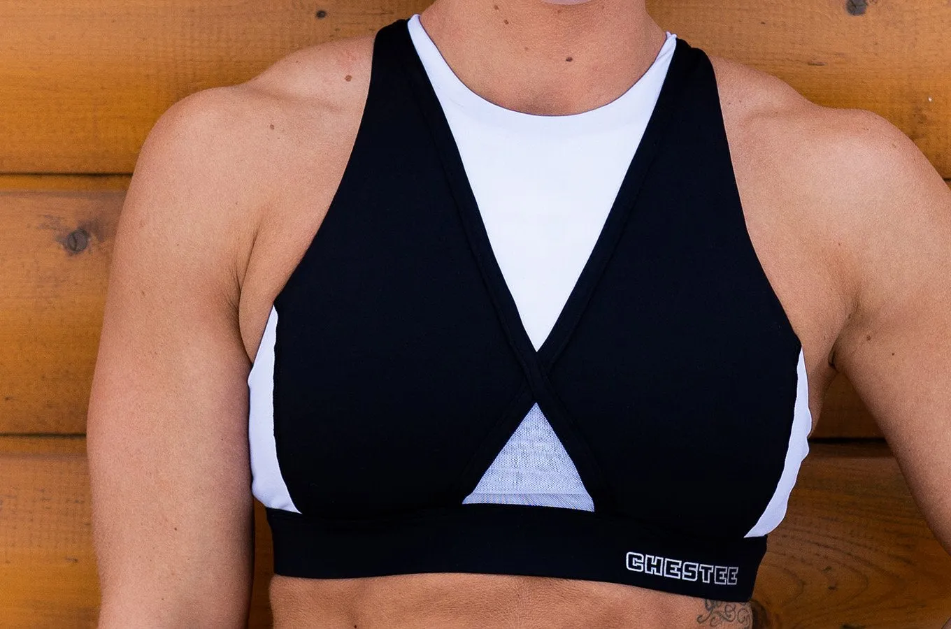 Chestee The Kels - Tuxedo Sports Bra