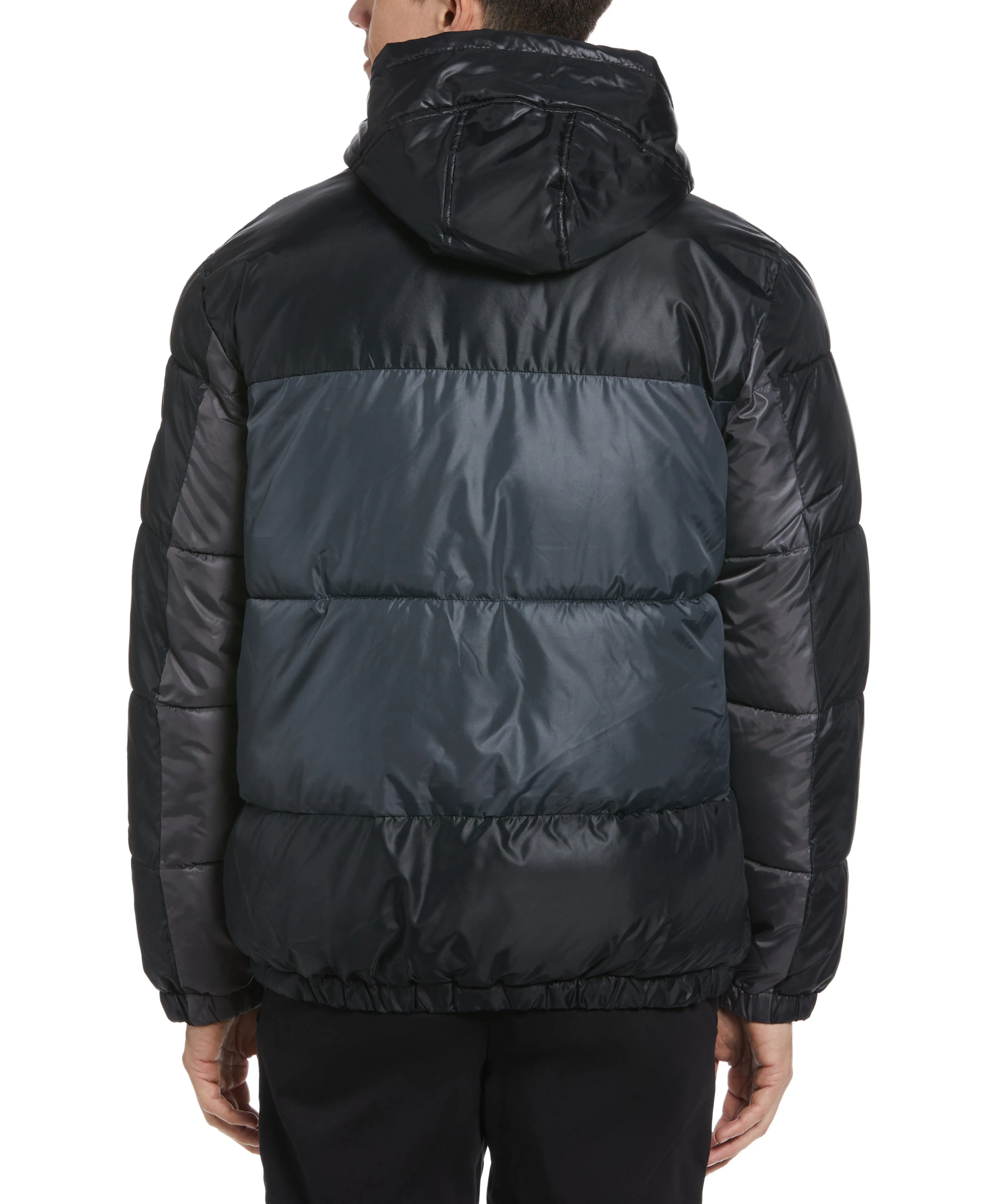 Colorblock Hooded Puffer Jacket