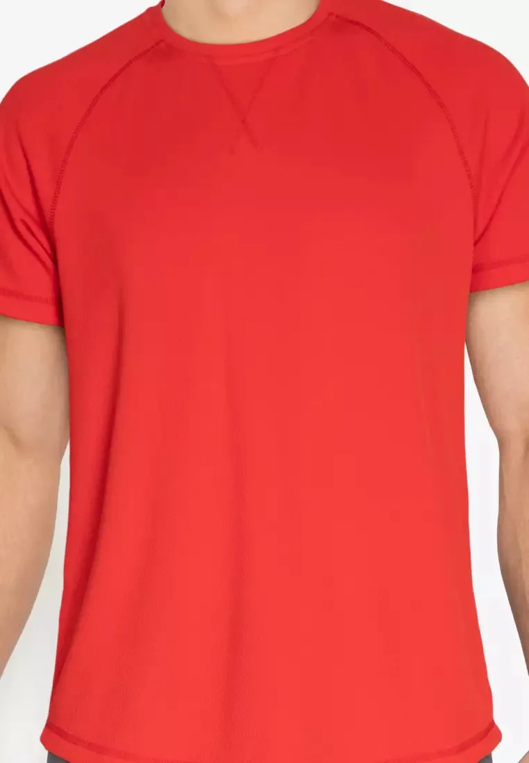 Equipe Men's Classic Red Round Neck Tee