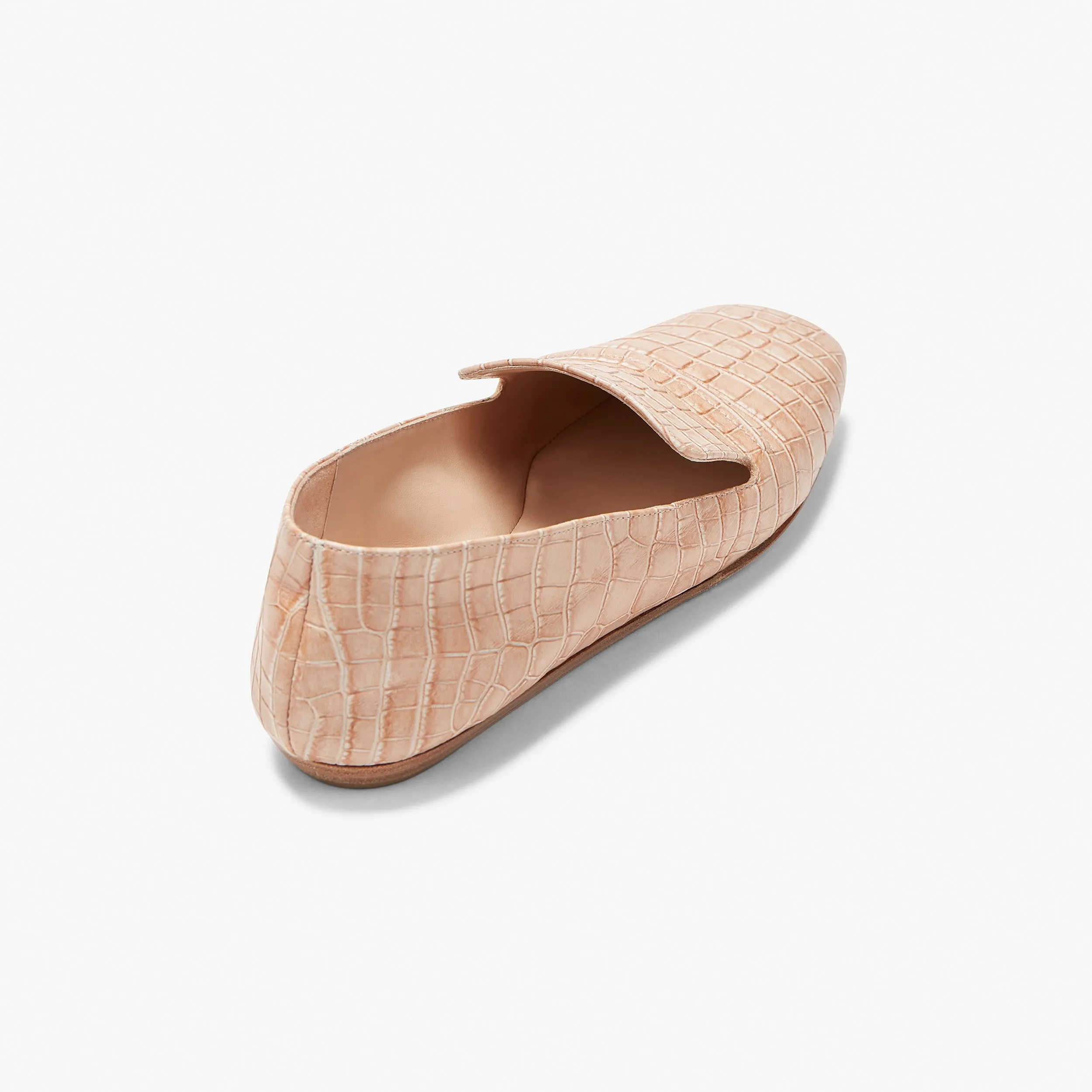 Grace Loafer - Embossed Croc :: Sand