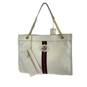 Gucci - New w/ Tags - Rajah Tote - White Shoulder Bag