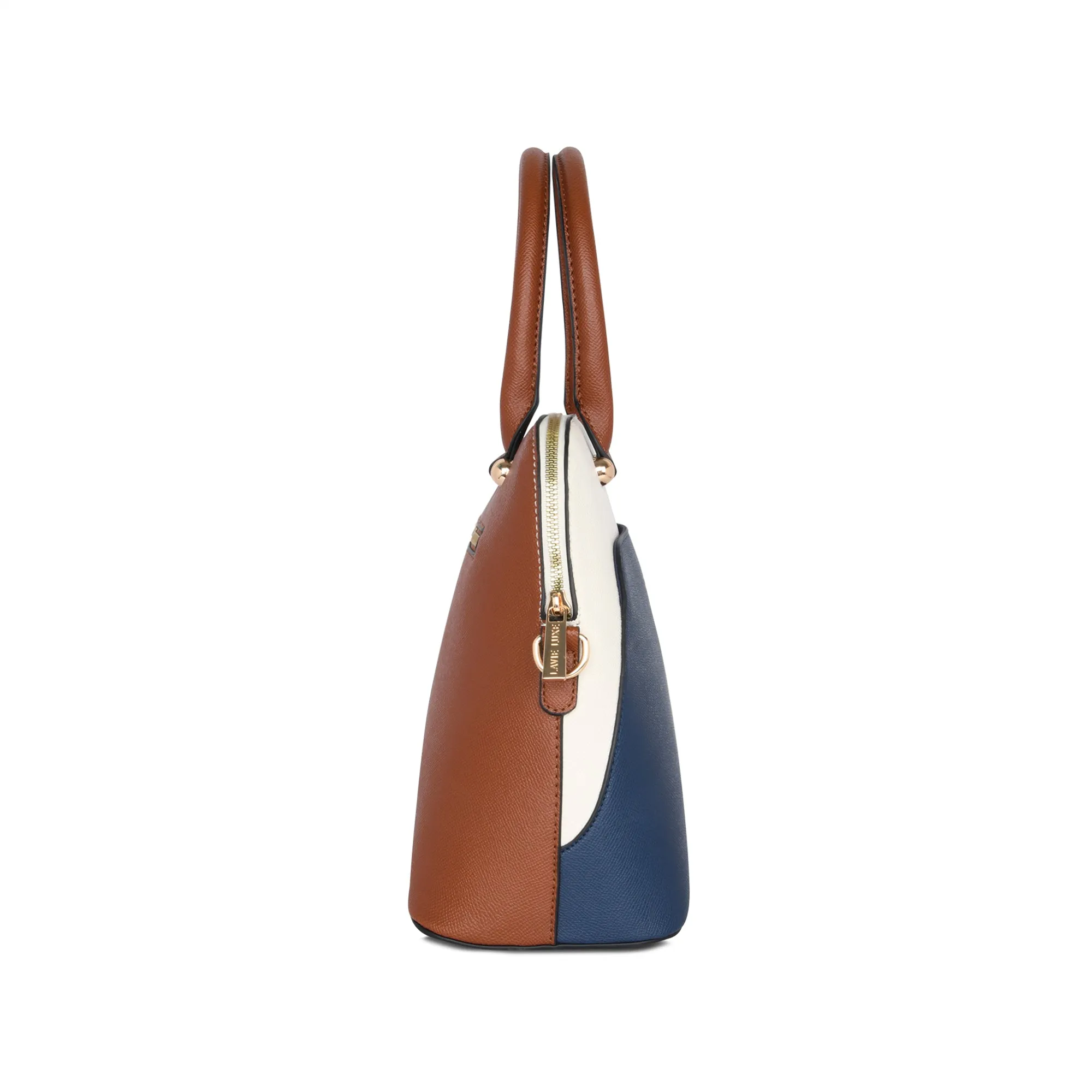 Lavie Luxe Trapez Navy Medium Women's Satchel