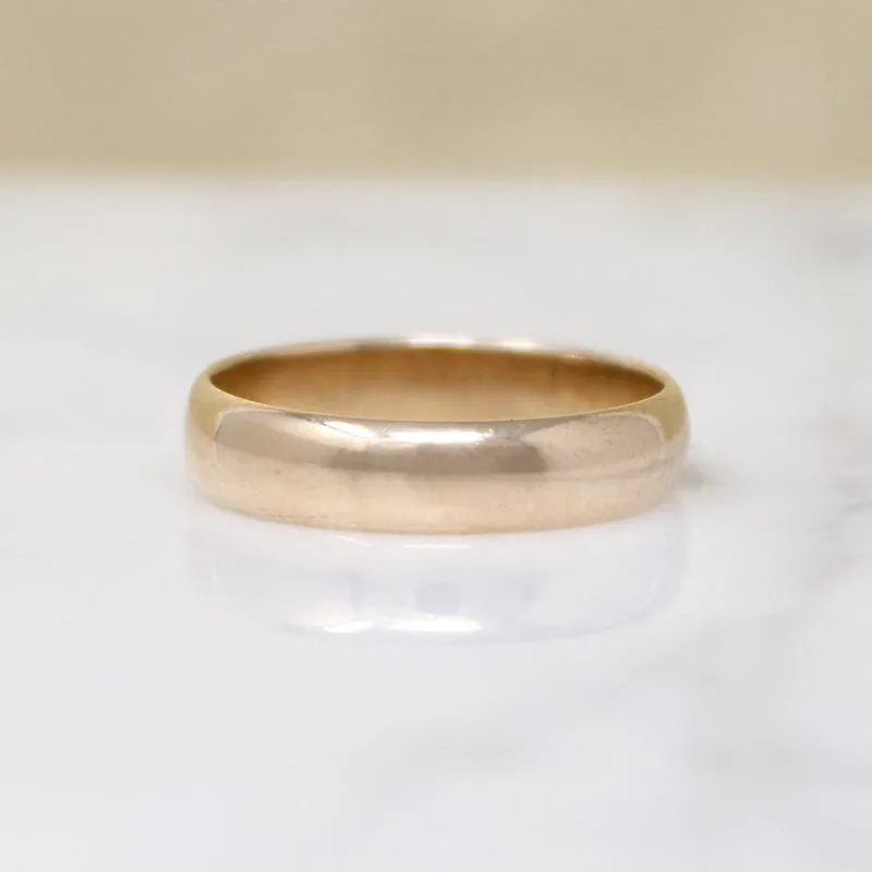 Lightweight 4mm Gold Wedding Band